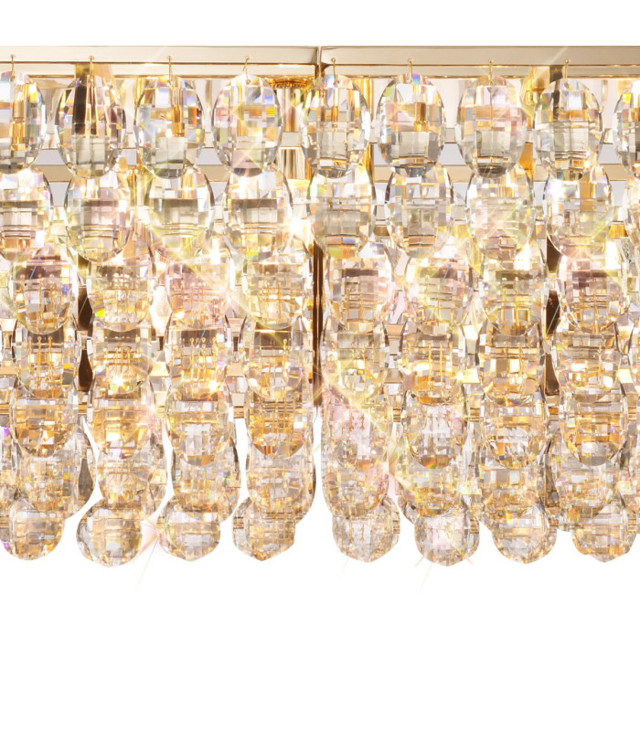 Coniston Linear Pendant 14 Light E14 French Gold/Crystal Item Weight: 26.3kg-6