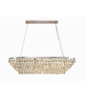 Coniston Linear Pendant 14 Light E14 Polished Chrome/Crystal Item Weight: 26.3kg-1