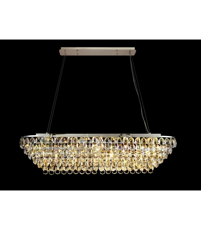 Coniston Linear Pendant 14 Light E14 Polished Chrome/Crystal Item Weight: 26.3kg-2