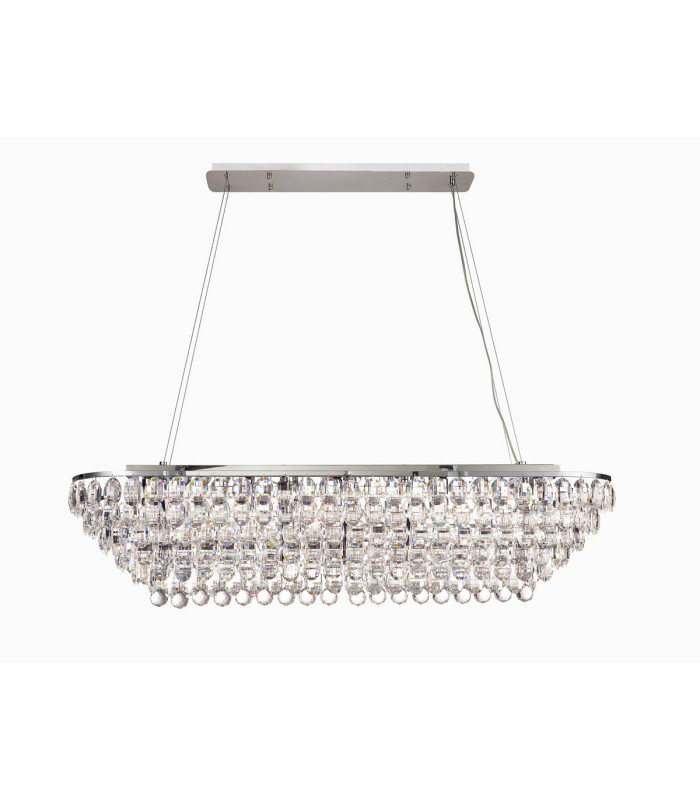 Coniston Linear Pendant 14 Light E14 Polished Chrome/Crystal Item Weight: 26.3kg-3