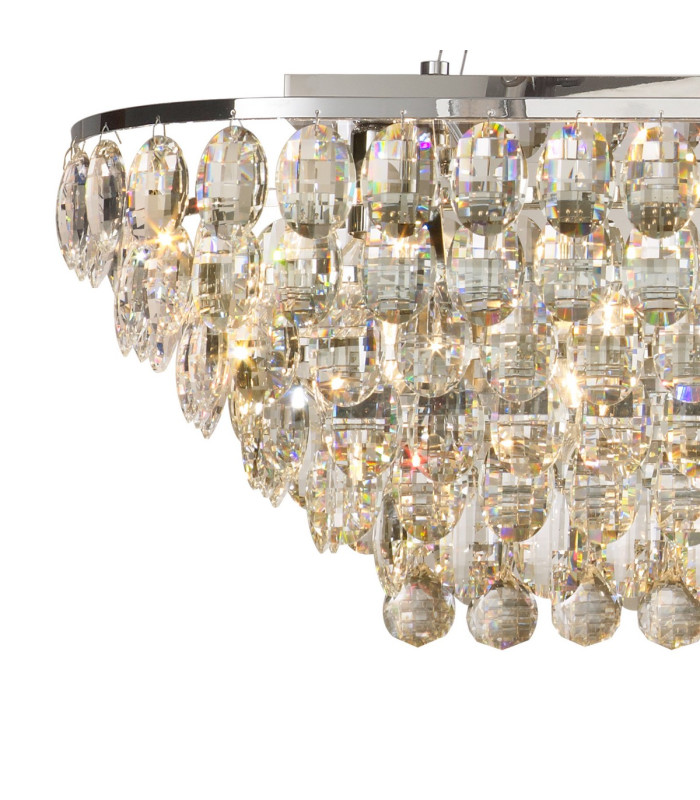 Coniston Linear Pendant 14 Light E14 Polished Chrome/Crystal Item Weight: 26.3kg-4