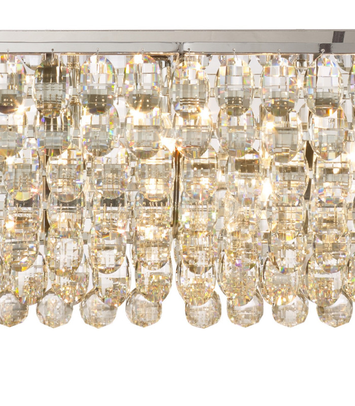 Coniston Linear Pendant 14 Light E14 Polished Chrome/Crystal Item Weight: 26.3kg-5