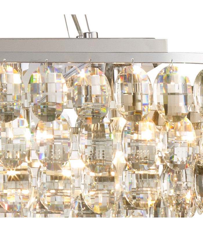 Coniston Linear Pendant 14 Light E14 Polished Chrome/Crystal Item Weight: 26.3kg-6