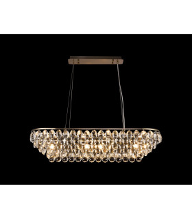 Coniston Linear Pendant 8 Light E14 Antique Brass/Crystal Item Weight: 15.7kg-2
