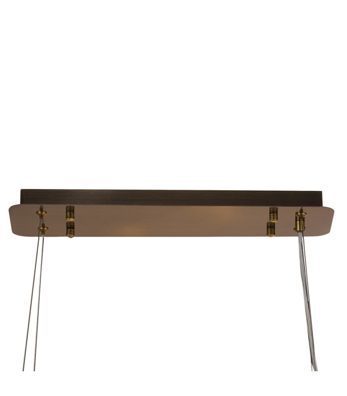 Coniston Linear Pendant 8 Light E14 Antique Brass/Crystal Item Weight: 15.7kg-4