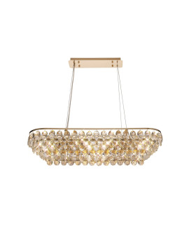 Coniston Linear Pendant 8 Light E14 French Gold/Crystal Item Weight: 15.7kg-1
