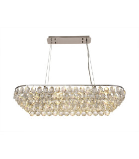 Coniston Linear Pendant 8 Light E14 Polished Chrome/Crystal Item Weight: 15.7kg-1