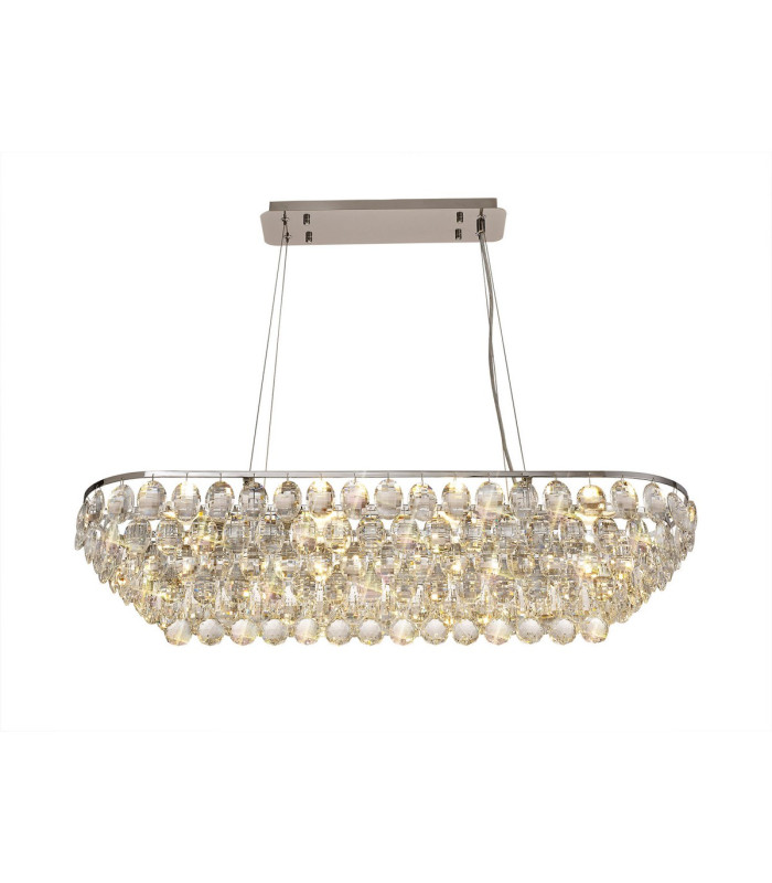 Coniston Linear Pendant 8 Light E14 Polished Chrome/Crystal Item Weight: 15.7kg-1