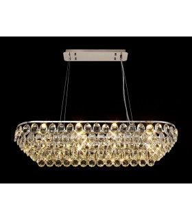 Coniston Linear Pendant 8 Light E14 Polished Chrome/Crystal Item Weight: 15.7kg-2