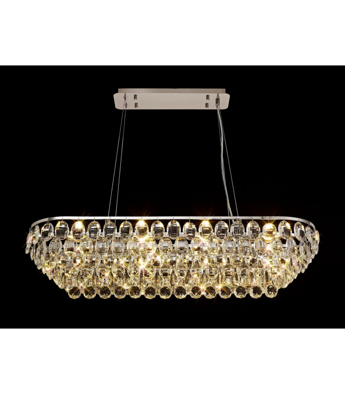 Coniston Linear Pendant 8 Light E14 Polished Chrome/Crystal Item Weight: 15.7kg-2