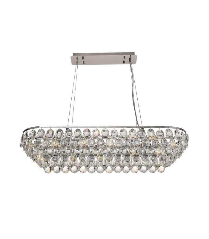 Coniston Linear Pendant 8 Light E14 Polished Chrome/Crystal Item Weight: 15.7kg-4