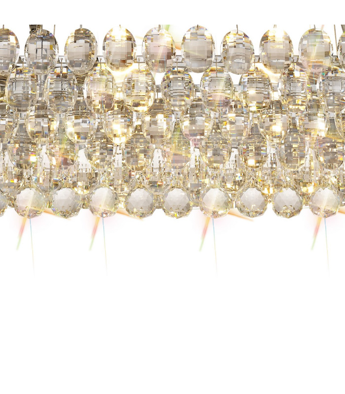 Coniston Linear Pendant 8 Light E14 Polished Chrome/Crystal Item Weight: 15.7kg-6