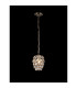 Coniston Pendant 5 Layer 1 Light E27 Antique Brass/Crystal-2