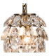 Coniston Pendant 5 Layer 1 Light E27 Antique Brass/Crystal-4