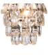 Coniston Pendant 5 Layer 1 Light E27 Antique Brass/Crystal-5