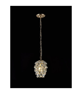 Coniston Pendant 5 Layer 1 Light E27 French Gold/Crystal-2