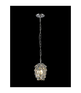 Coniston Pendant 5 Layer 1 Light E27 Polished Chrome/Crystal-2