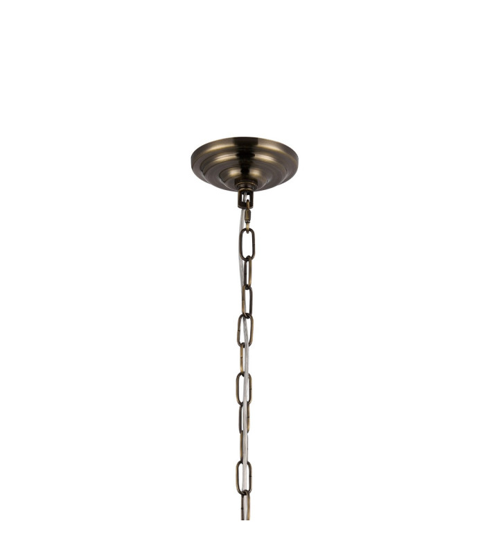 Coniston Pendant 12 Light E14 Antique Brass/Crystal Item Weight: 29.2kg-4