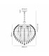 Coniston Pendant 12 Light E14 Antique Brass/Crystal Item Weight: 29.2kg-7