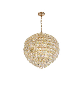 Coniston Pendant 12 Light E14 French Gold/Crystal Item Weight: 29.2kg-1