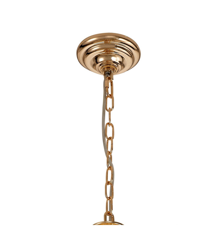 Coniston Pendant 12 Light E14 French Gold/Crystal Item Weight: 29.2kg-5