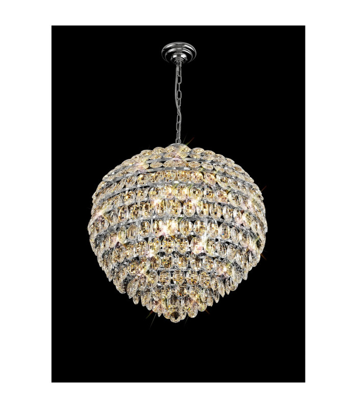 Coniston Pendant 12 Light E14 Polished Chrome/Crystal Item Weight: 29.2kg-2