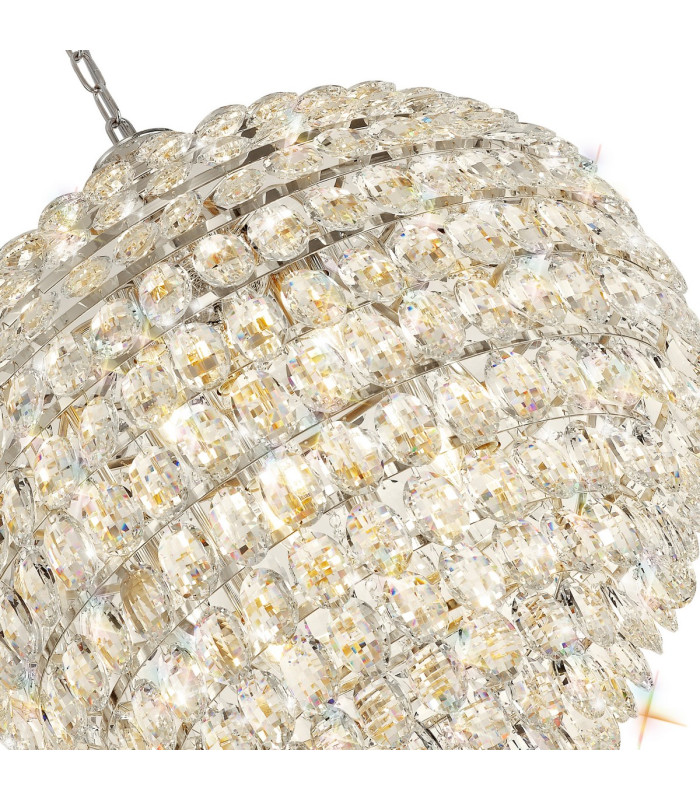 Coniston Pendant 12 Light E14 Polished Chrome/Crystal Item Weight: 29.2kg-6
