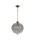 Coniston Pendant 3 Light E14 Antique Brass/Crystal-3