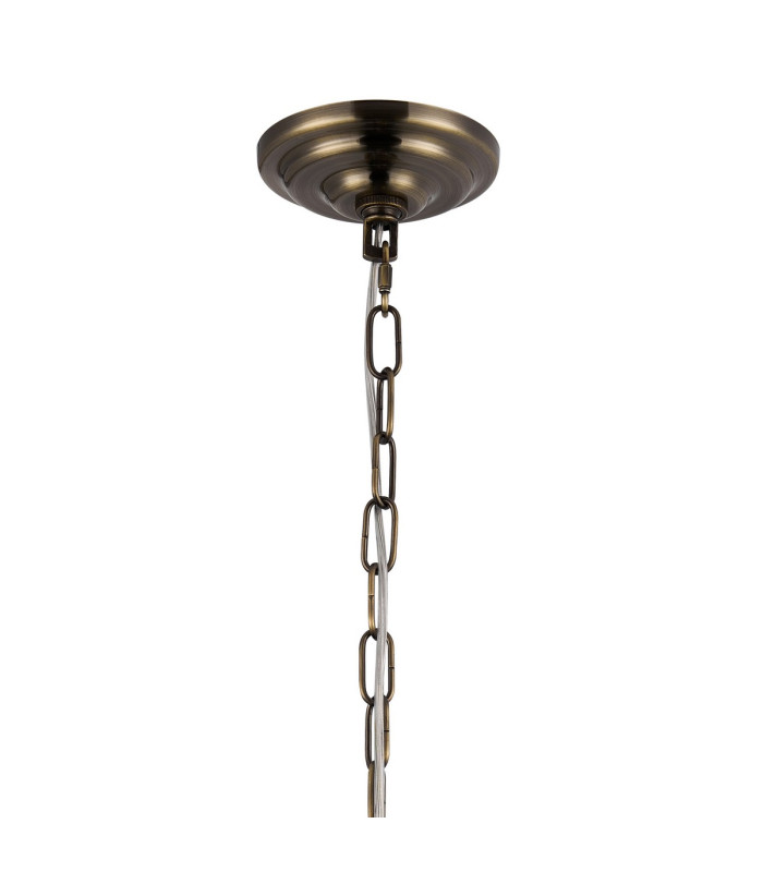 Coniston Pendant 3 Light E14 Antique Brass/Crystal-4