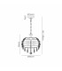 Coniston Pendant 3 Light E14 Antique Brass/Crystal-7