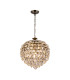 Coniston Pendant 6 Light E14 Antique Brass/Crystal-1