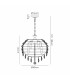 Coniston Pendant 6 Light E14 Antique Brass/Crystal-7