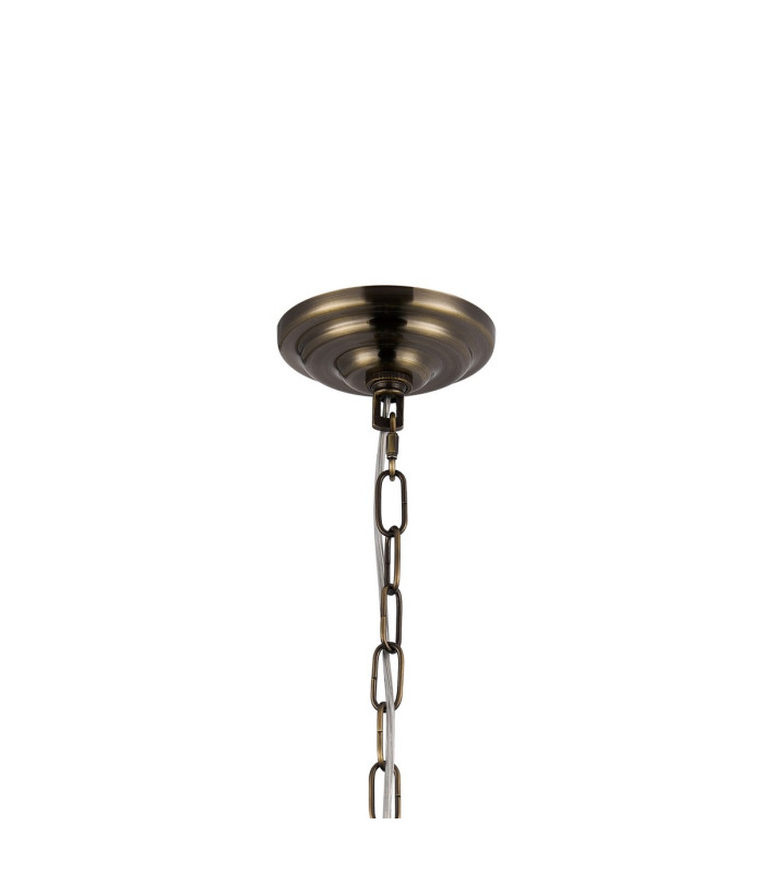 Coniston Pendant 9 Light E14 Antique Brass/Crystal Item Weight: 20kg-4