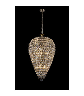 Coniston Acorn Pendant 16 Light E14 Antique Brass/Crystal Item Weight: 40.60kg-2