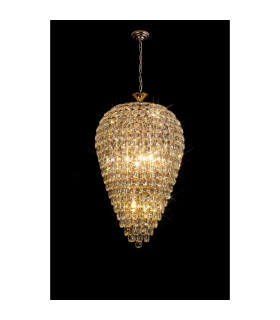 Coniston Acorn Pendant 16 Light E14 French Gold/Crystal Item Weight: 40.60kg-2