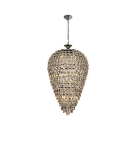 Coniston Acorn Pendant 16 Light E14 Polished Chrome/Crystal Item Weight: 40.60kg-1
