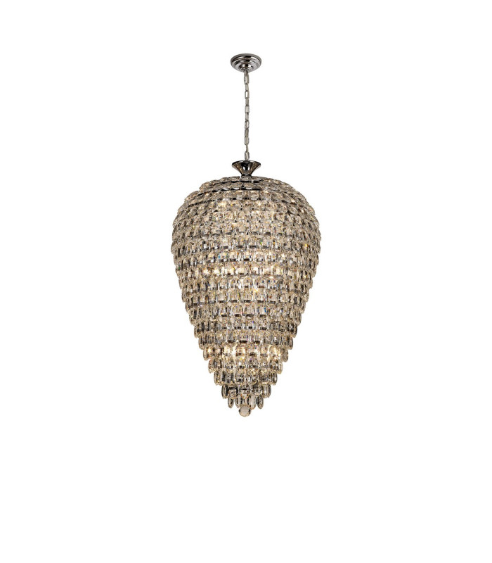 Coniston Acorn Pendant 16 Light E14 Polished Chrome/Crystal Item Weight: 40.60kg-1