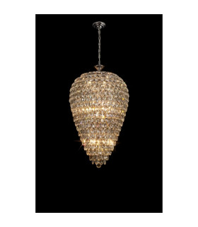 Coniston Acorn Pendant 16 Light E14 Polished Chrome/Crystal Item Weight: 40.60kg-2