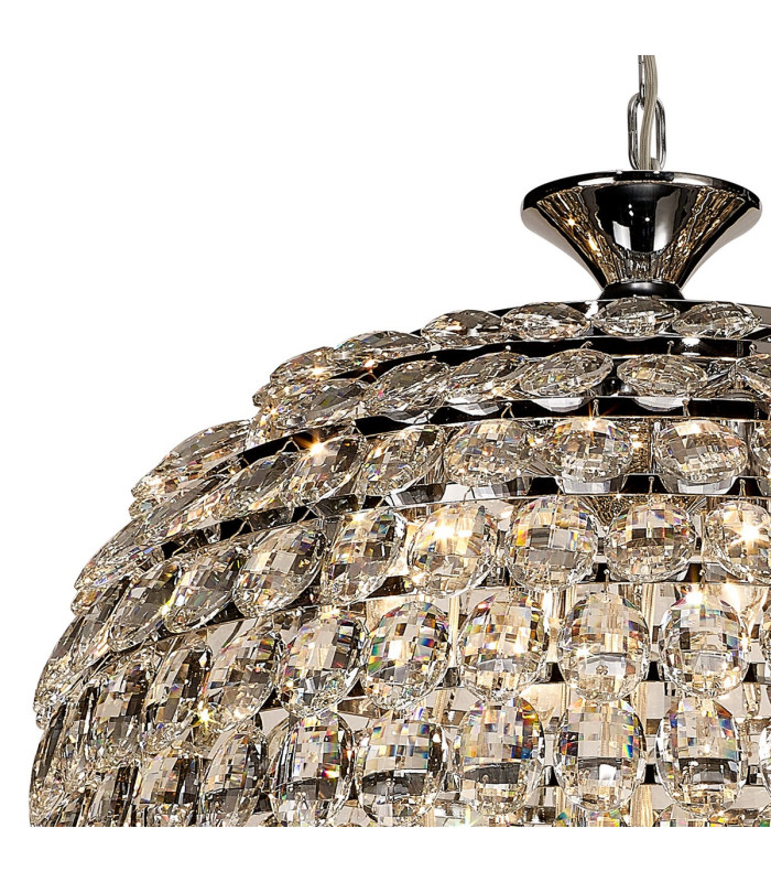 Coniston Acorn Pendant 16 Light E14 Polished Chrome/Crystal Item Weight: 40.60kg-6