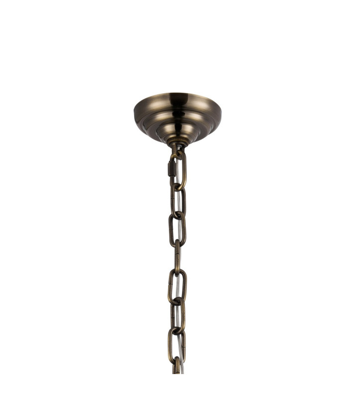 Coniston Acorn Pendant 25 Light E14 Antique Brass/Crystal Item Weight: 64.60kg-4