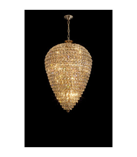 Coniston Acorn Pendant 25 Light E14 French Gold/Crystal Item Weight: 64.60kg-2