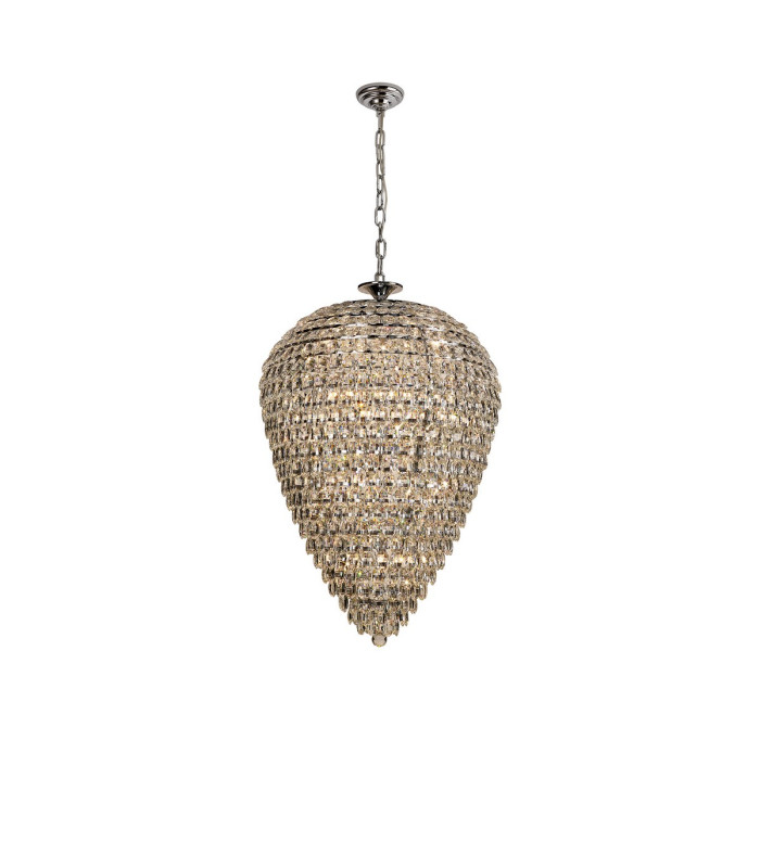 Coniston Acorn Pendant 25 Light E14 Polished Chrome/Crystal Item Weight: 64.60kg-1