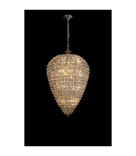 Coniston Acorn Pendant 25 Light E14 Polished Chrome/Crystal Item Weight: 64.60kg-2
