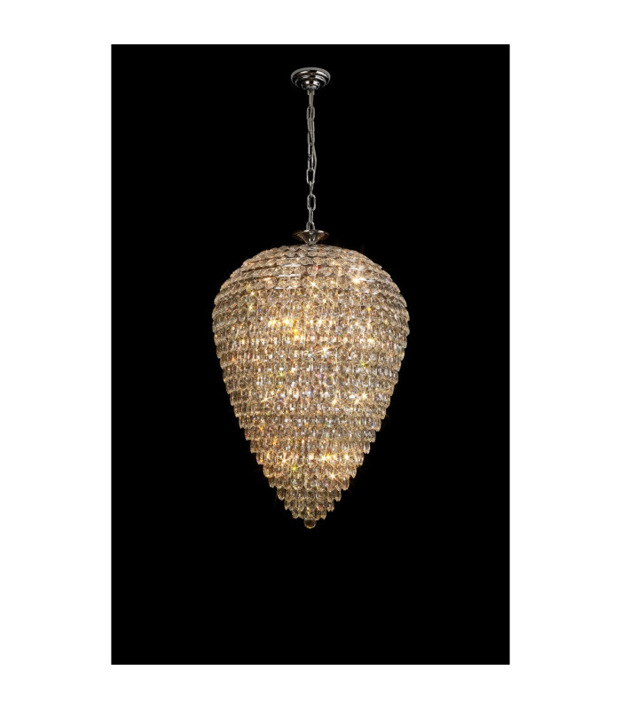 Coniston Acorn Pendant 25 Light E14 Polished Chrome/Crystal Item Weight: 64.60kg-2