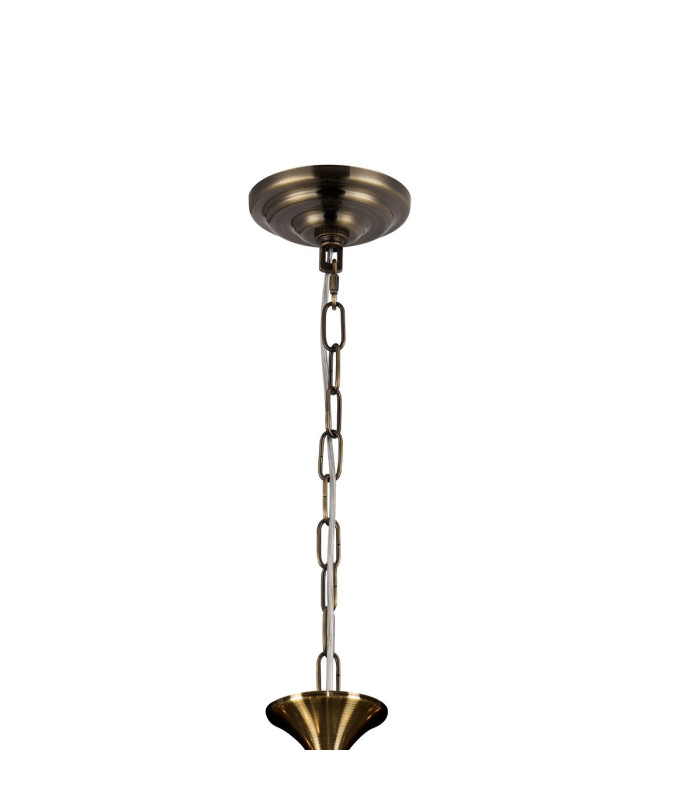Coniston Pendant 16 Light E14 Antique Brass/Crystal Item Weight: 46kg-4