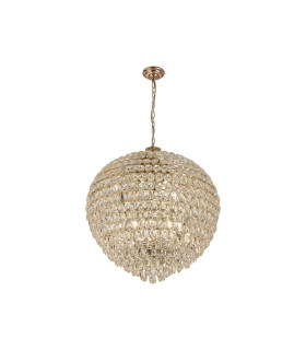 Coniston Pendant 16 Light E14 French Gold/Crystal Item Weight: 46kg-1