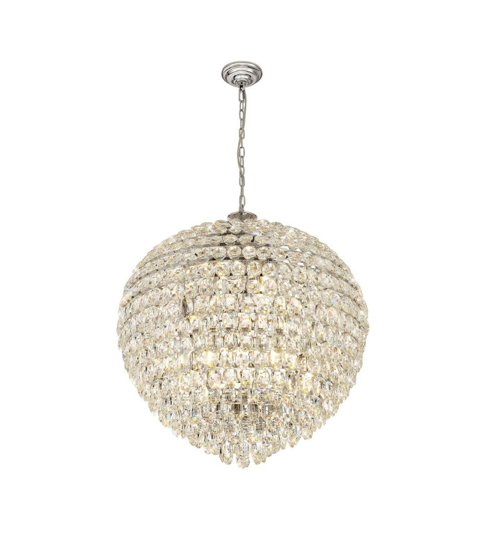 Coniston Pendant 16 Light E14 Polished Chrome/Crystal Item Weight: 46kg-1