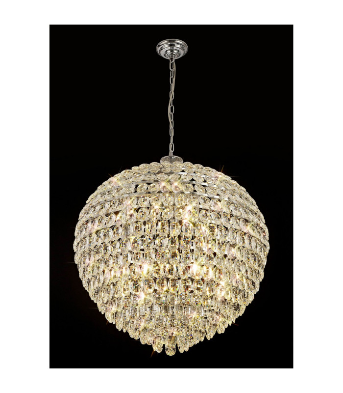 Coniston Pendant 16 Light E14 Polished Chrome/Crystal Item Weight: 46kg-2