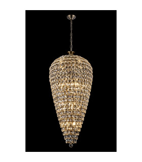 Coniston Tall Acorn Pendant 20 Light E14 Antique Brass/Crystal Item Weight: 48.30kg-2
