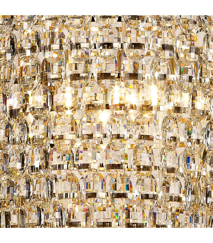 Coniston Tall Acorn Pendant 20 Light E14 French Gold/Crystal Item Weight: 48.30kg-5